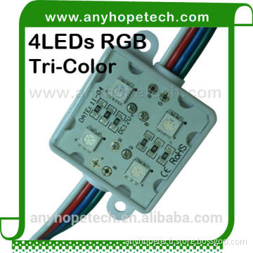 Ultra bright colorful outdoor LED module plastic shell 4LEDs